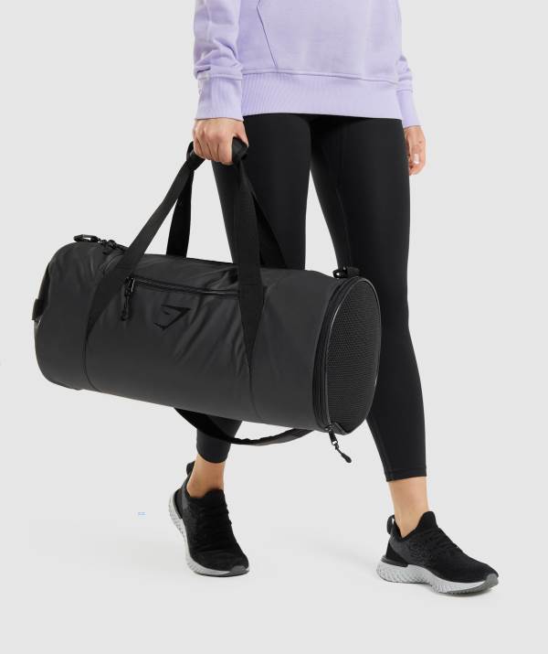 Gymshark Barrel Sporttasche Herren Schwarz | 8376PSZQF