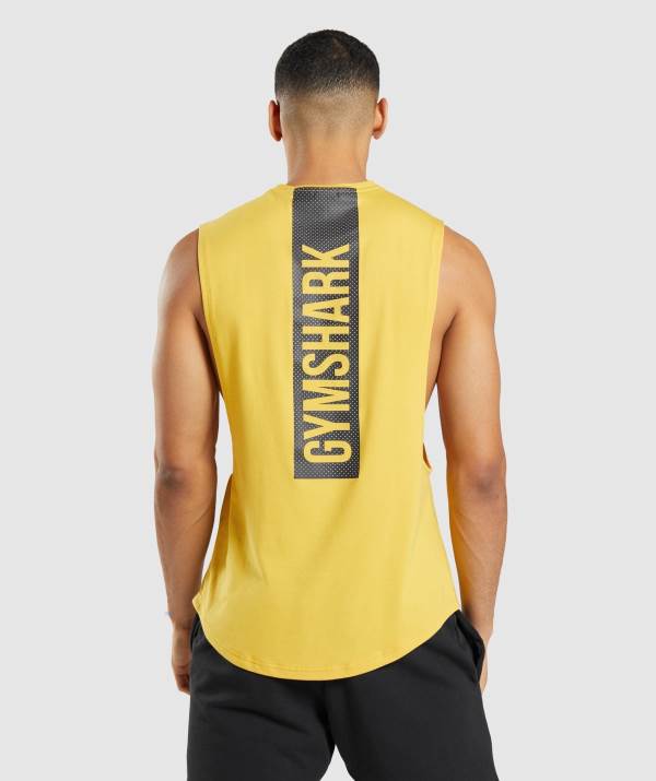 Gymshark Bold Drop Arm Muskelshirt Herren Gelb | 4167YFZTO