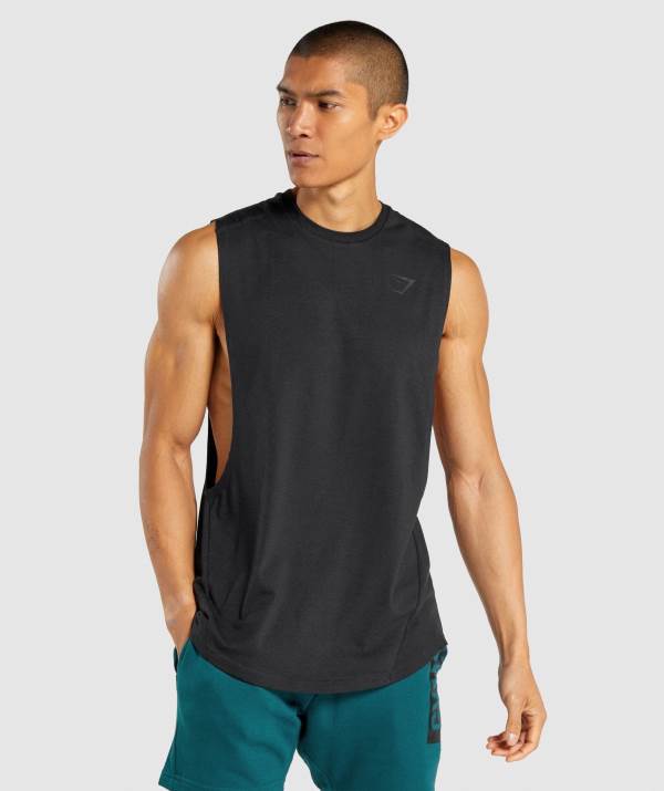 Gymshark Bold Drop Arm Muskelshirt Herren Schwarz | 5812AXYNZ