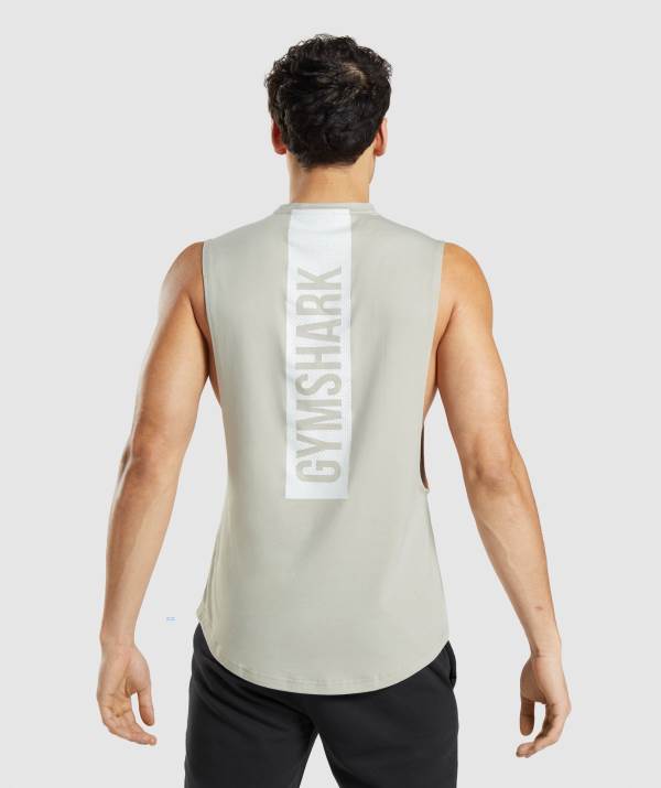 Gymshark Bold Drop Arm Muskelshirt Herren Grau | 9108ETYUQ