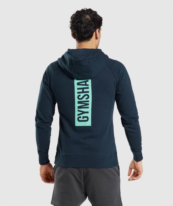 Gymshark Bold Hoodie Herren Navy | 0598BHDXT