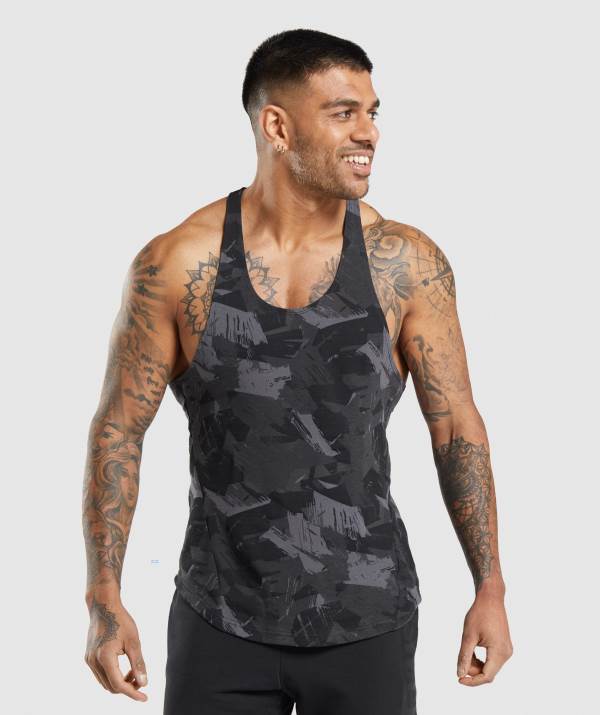 Gymshark Bold Stringer Muskelshirt Herren Grau | 2401IHFKC