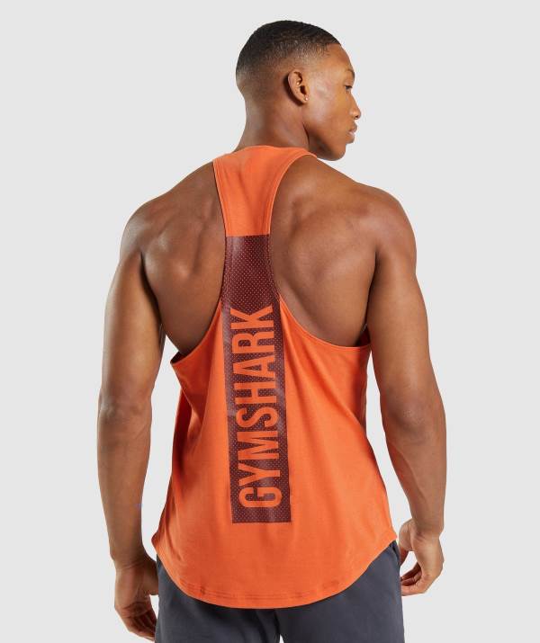 Gymshark Bold Stringer Muskelshirt Herren Orange | 4359ZDACJ