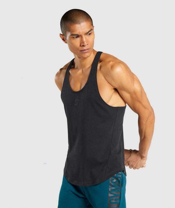 Gymshark Bold Stringer Muskelshirt Herren Schwarz | 9145VNHTR