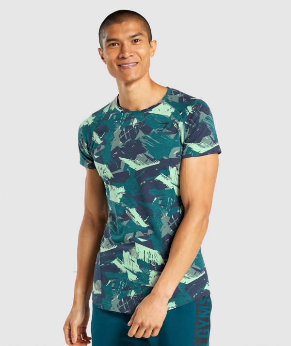 Gymshark Bold T-Shirt Herren Grün | 7941LFEPV