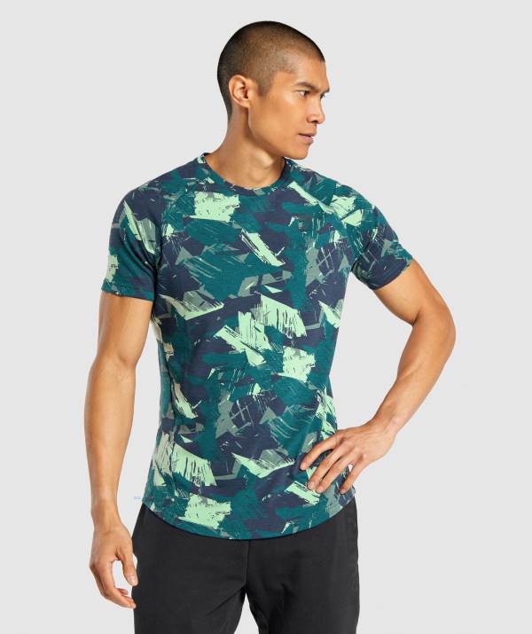 Gymshark Bold T-Shirt Herren Grün | 9876EAFSV