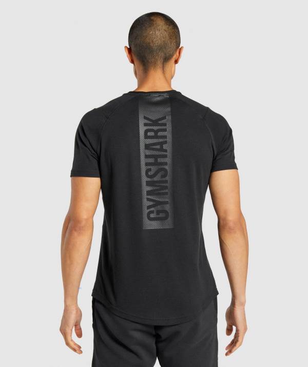 Gymshark Bold T-Shirt Herren Schwarz | 4016VLGYS