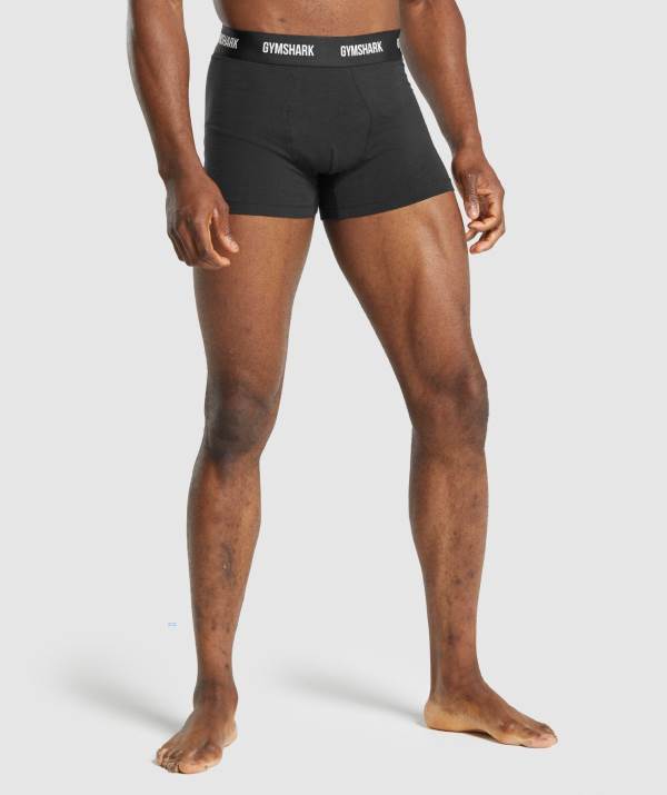 Gymshark Boxers 2pk Unterwäsche Herren Schwarz | 9634LYXFJ