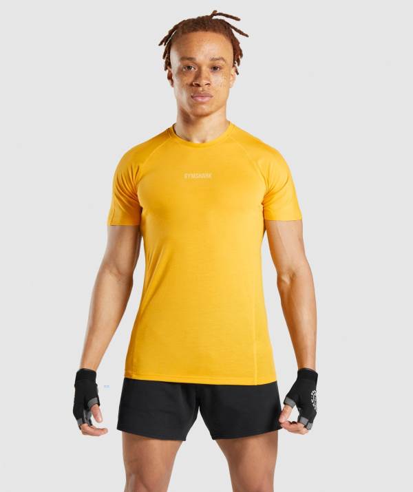 Gymshark Chalk T-Shirt Herren Gelb | 0629LCFJT