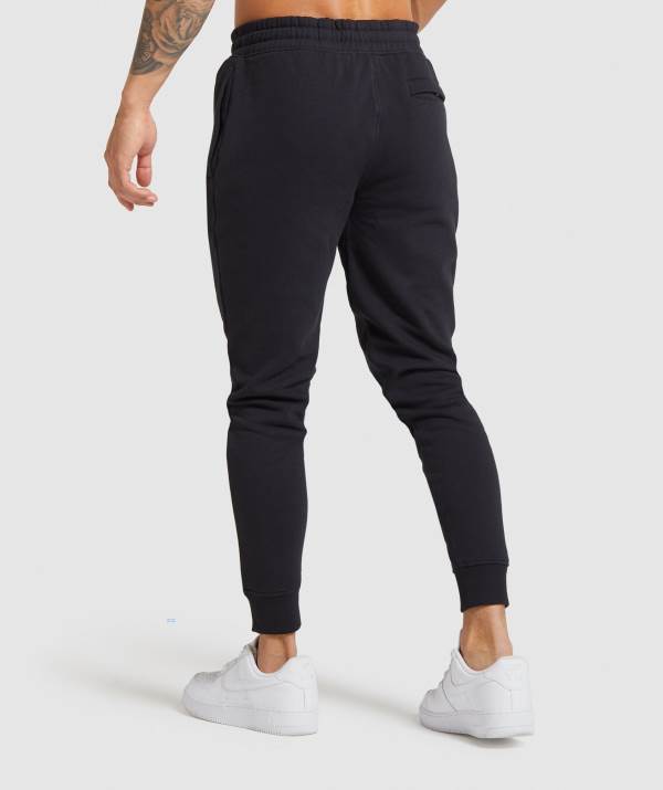 Gymshark Crest Jogginghose Herren Schwarz | 5287JPVUM