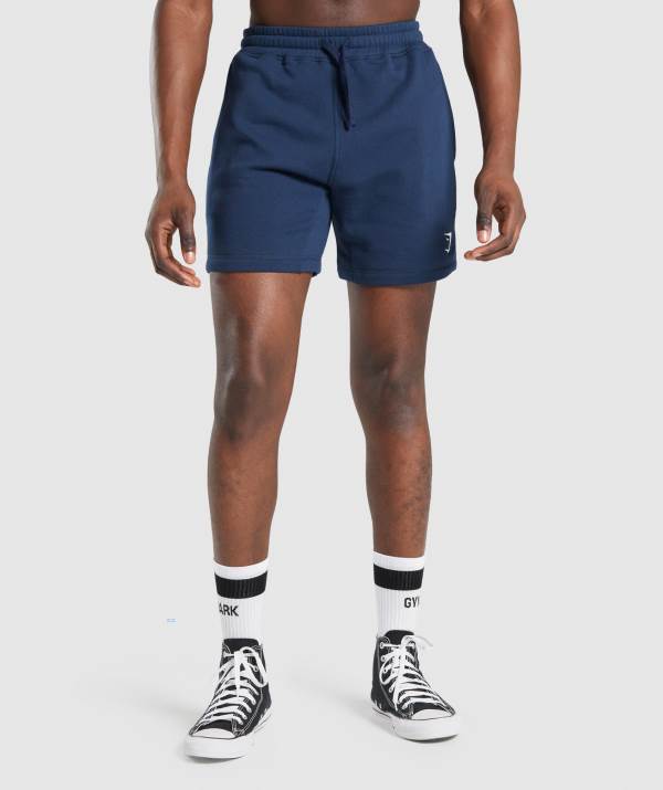 Gymshark Crest Kurze Hose Herren Navy | 2489BJUNZ
