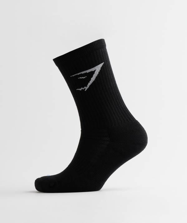 Gymshark Crew 3pk Socken Damen Schwarz | 3148IMAPW