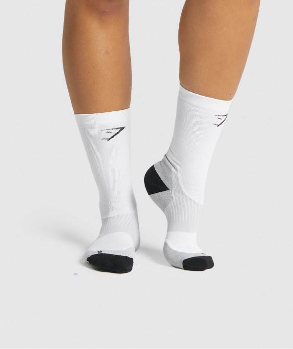 Gymshark Crew Performance Socken Herren Weiß | 0324OLNQR