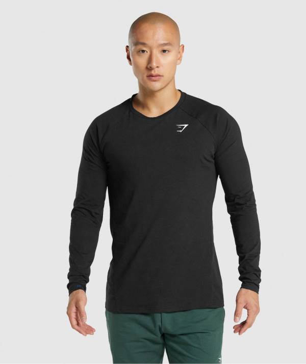 Gymshark Critical 2.0 Long Sleeve Sweatshirt Herren Schwarz | 2195COQFL