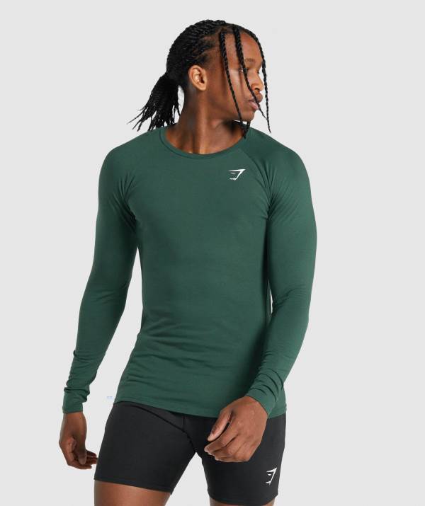 Gymshark Critical 2.0 Long Sleeve Sweatshirt Herren Grün | 8976FSVLE