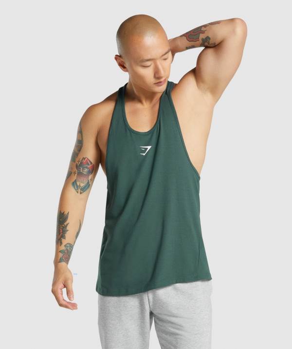 Gymshark Critical 2.0 Stringer Muskelshirt Herren Dunkelgrün | 0758OYRIV