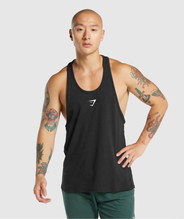 Gymshark Critical 2.0 Stringer Muskelshirt Herren Schwarz | 1763TWPIL