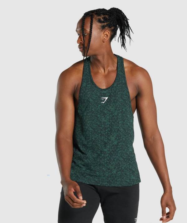 Gymshark Critical 2.0 Stringer Muskelshirt Herren Dunkelgrün | 6175AZKCN