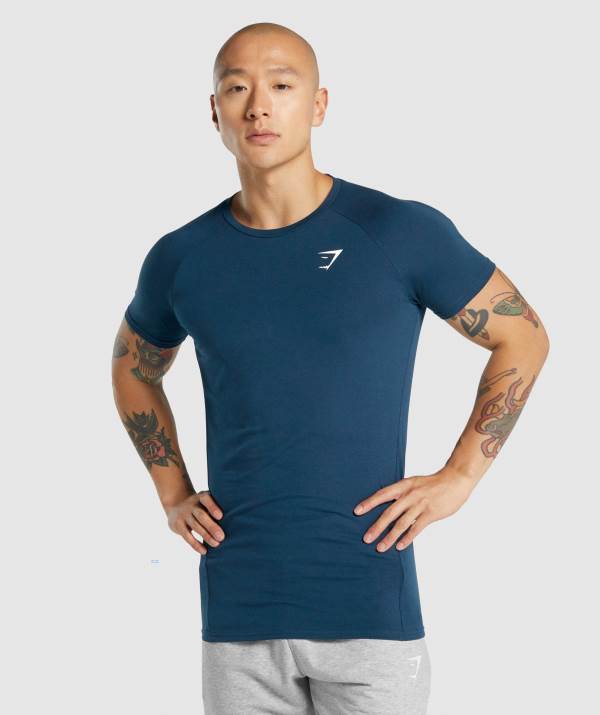Gymshark Critical 2.0 T-Shirt Herren Navy | 8267NASIU