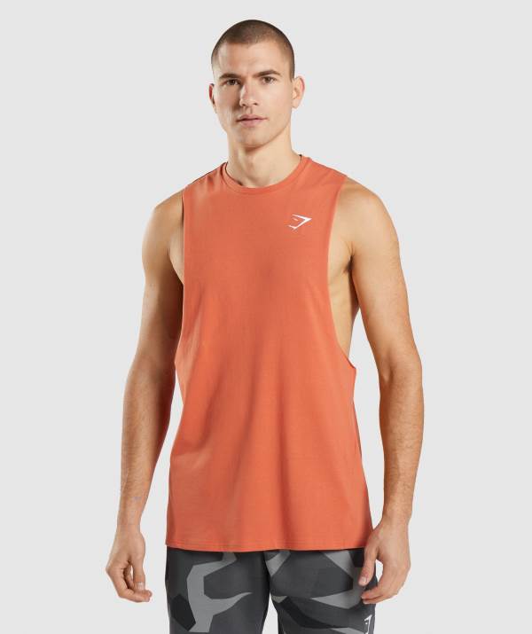 Gymshark Critical Drop Arm Muskelshirt Herren Orange | 7890DUVIL