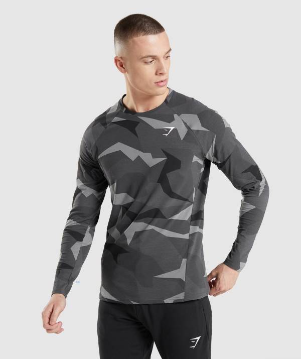 Gymshark Critical Long Sleeve Sweatshirt Herren Schwarz | 8710ZDBVR