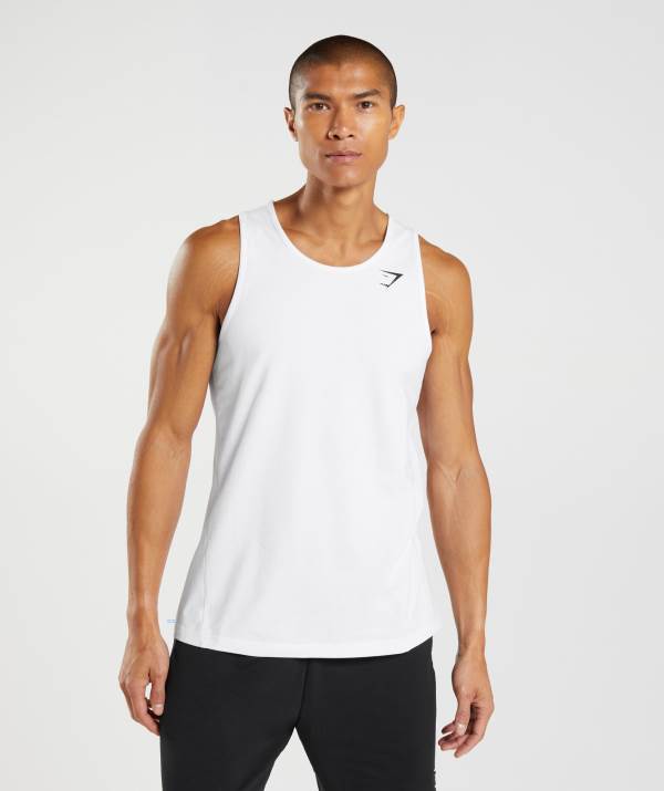 Gymshark Critical Muskelshirt Herren Weiß | 1908UKZJR