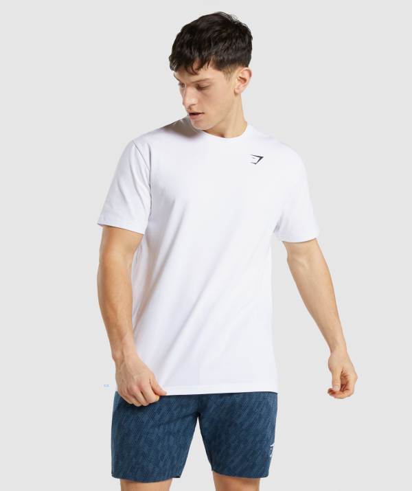 Gymshark Critical Regular Fit T-Shirt Herren Weiß | 0143CAQJS