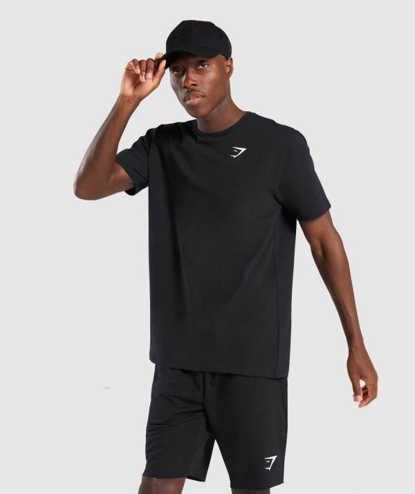 Gymshark Critical Regular Fit T-Shirt Herren Schwarz | 6324ITGRH