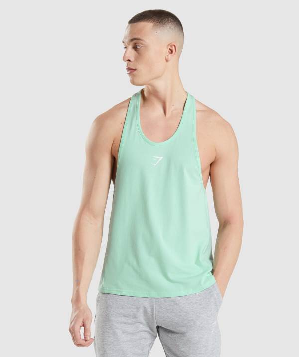 Gymshark Critical Stringer Muskelshirt Herren Blau | 2467FRTEU