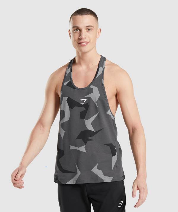 Gymshark Critical Stringer Muskelshirt Herren Schwarz | 5348ECXIV
