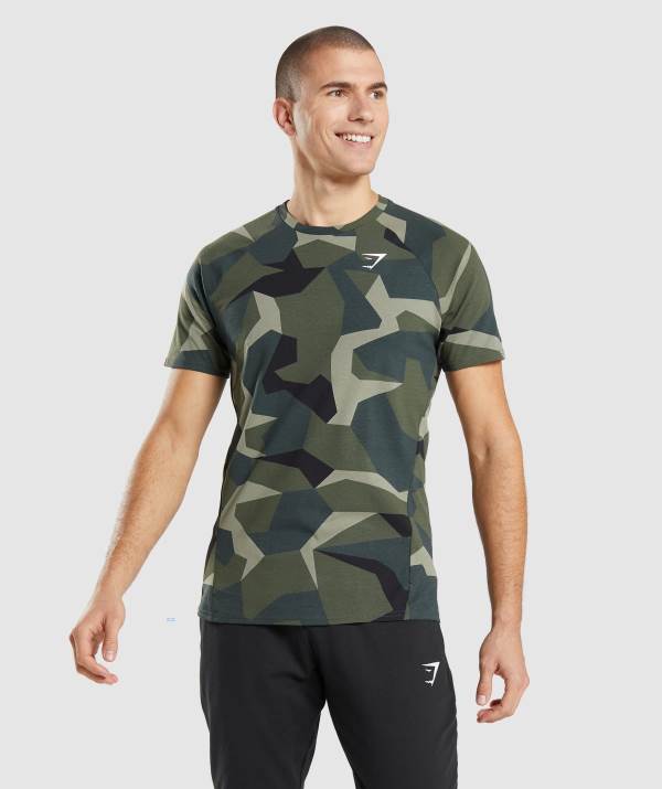 Gymshark Critical T-Shirt Herren Grün | 4065QUROW