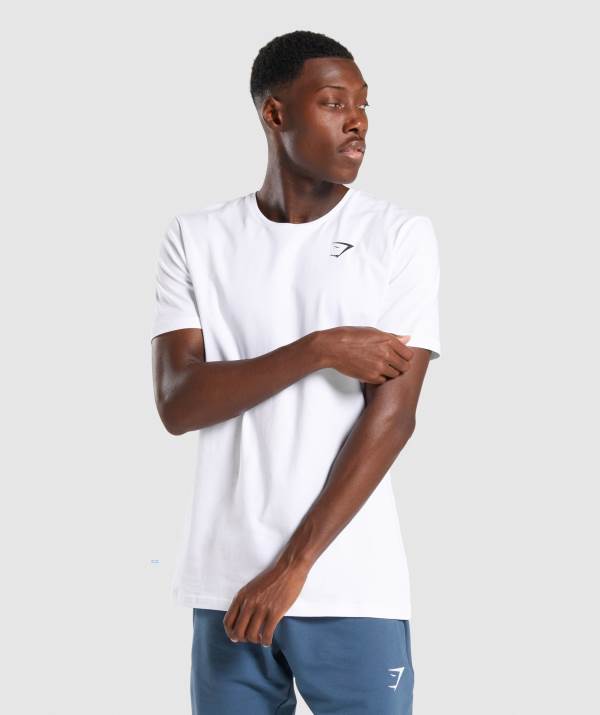 Gymshark Critical T-Shirt Herren Weiß | 5821FYWMD