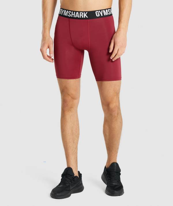 Gymshark Element Baselayer Kurze Hose Herren Bordeaux | 5807FSKNW