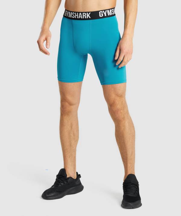 Gymshark Element Baselayer Kurze Hose Herren Blau | 9158ZFUSI