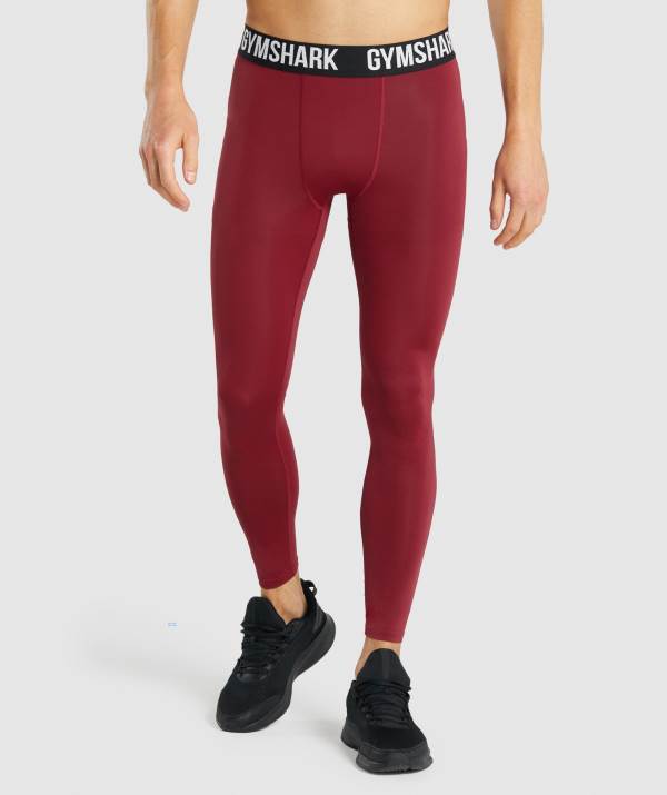 Gymshark Element Baselayer Leggings Herren Bordeaux | 0129VFJQZ