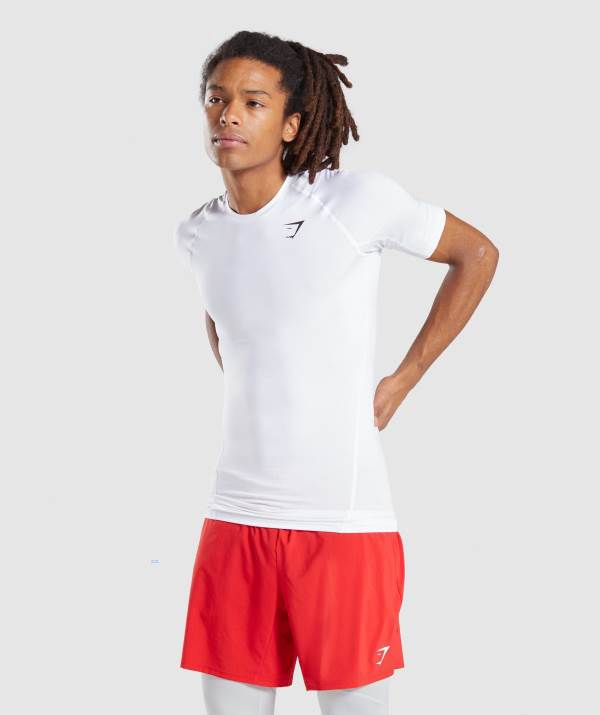 Gymshark Element Baselayer T-Shirt Herren Weiß | 1238COFLW