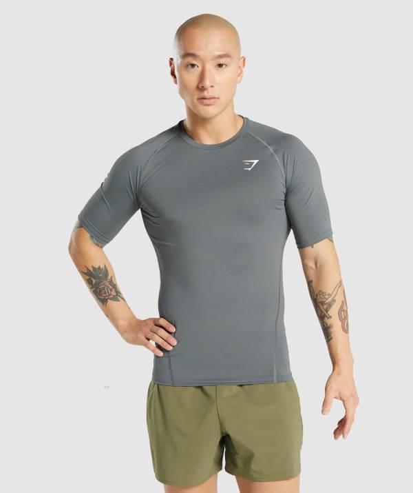 Gymshark Element Baselayer T-Shirt Herren Tiefesgrau | 3974INMCV