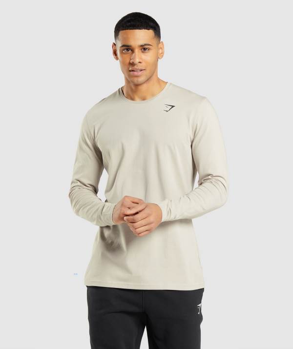 Gymshark Essential Long Sleeve Sweatshirt Herren Grau | 4206LABEC
