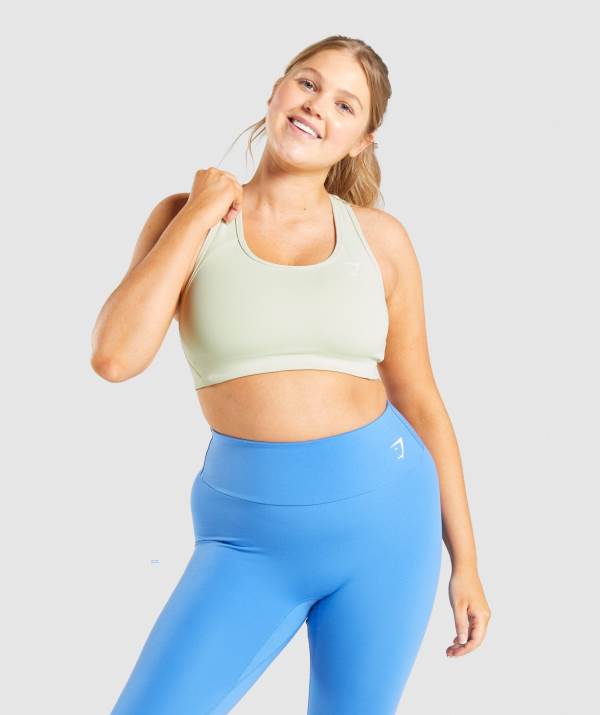 Gymshark Essential Racer Back Sport BH Damen Hellgrün | 0314IDJPL