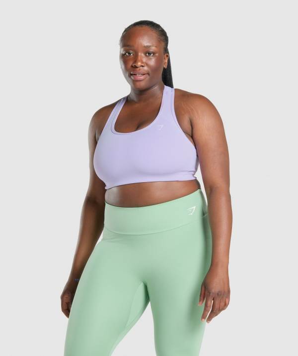 Gymshark Essential Racer Back Sport BH Damen Helllila | 3529SXDZC
