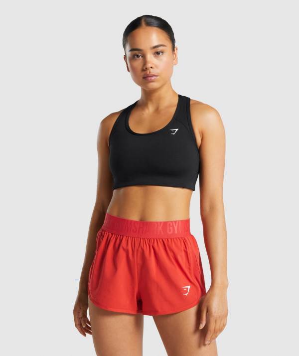 Gymshark Essential Racer Back Sport BH Damen Schwarz | 5241TKUDI