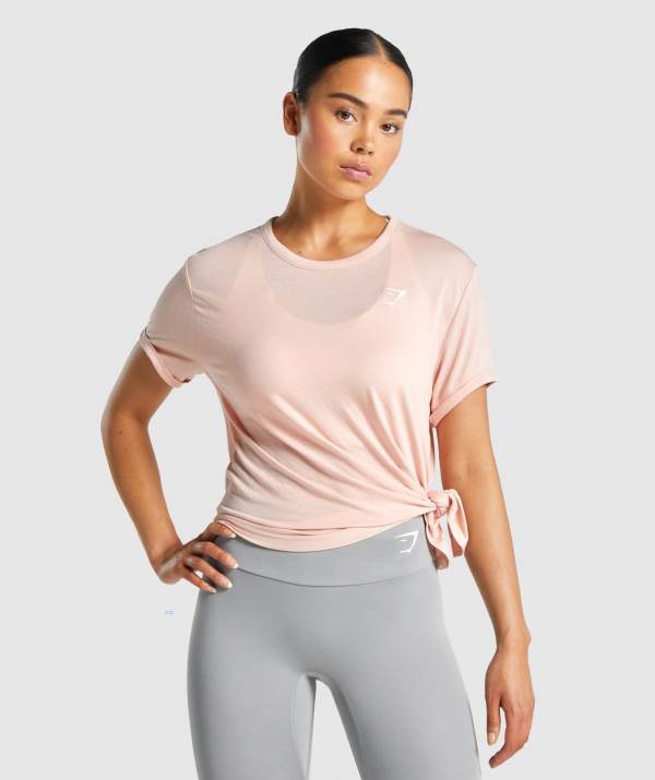 Gymshark Essential T-Shirt Damen Hellrosa | 6709MVARK