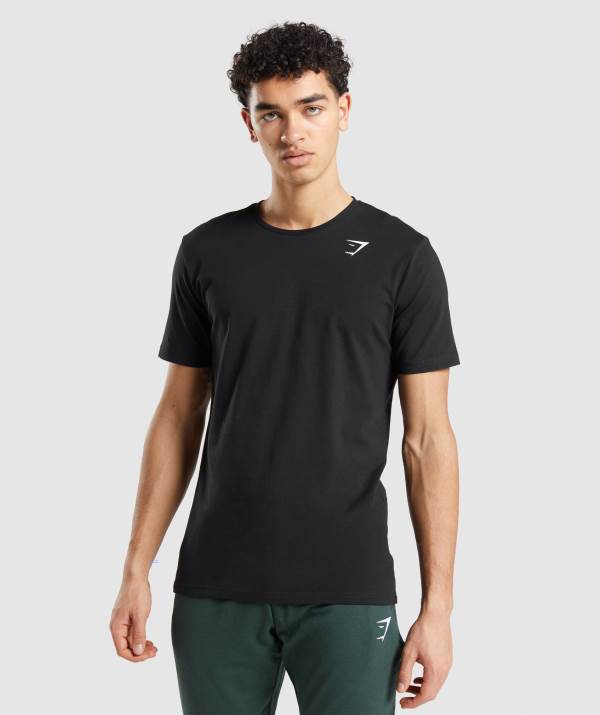 Gymshark Essential T-Shirt Herren Schwarz | 9561ANGXE