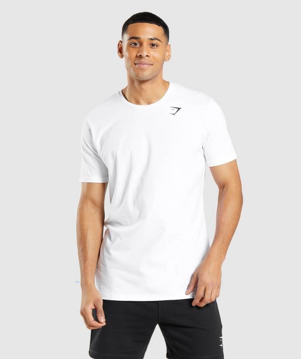 Gymshark Essential T-Shirt Herren Weiß | 8672ZGAOE