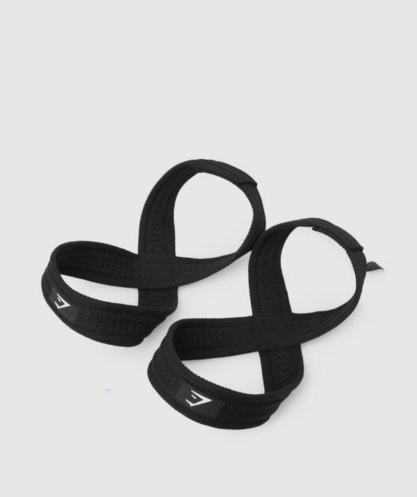 Gymshark Figure 8 Hebebänder Damen Schwarz | 6503TAMYH