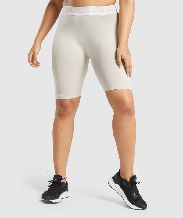 Gymshark Fit Seamless Cycling Kurze Hose Damen Grau | 0314JBDLV