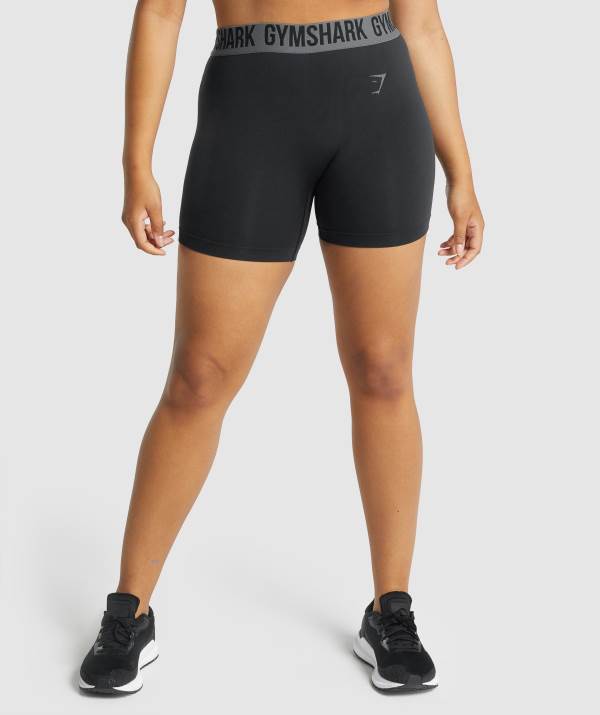 Gymshark Fit Seamless Kurze Hose Damen Schwarz | 5279ZWLVT