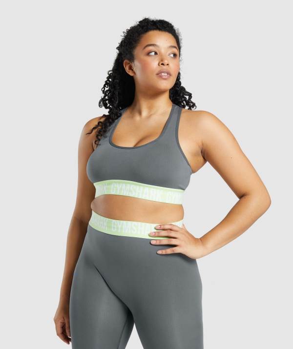 Gymshark Fit Seamless Sport BH Damen Tiefesgrau | 2950DWBFU