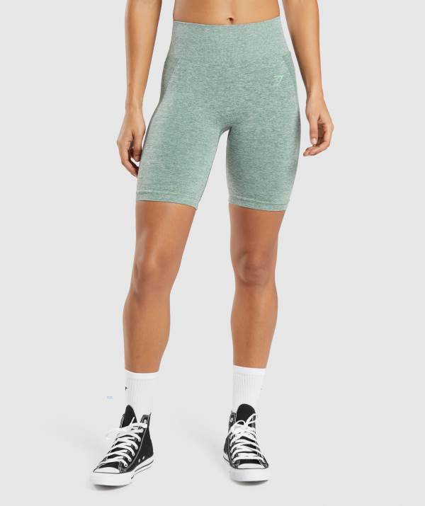 Gymshark Flex Cycling Kurze Hose Damen Grün | 0837KGFQH