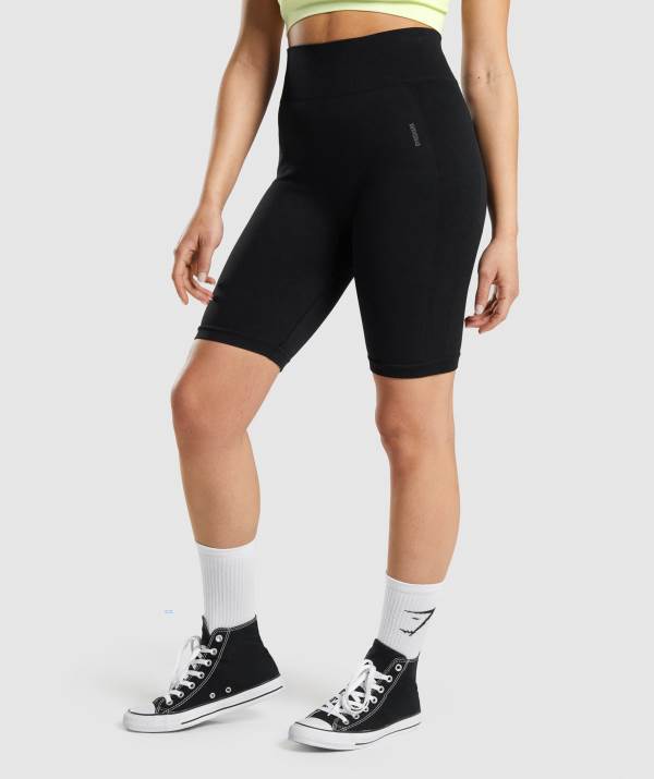 Gymshark Flex Cycling Kurze Hose Damen Tiefesgrau Schwarz | 0726WRDBL